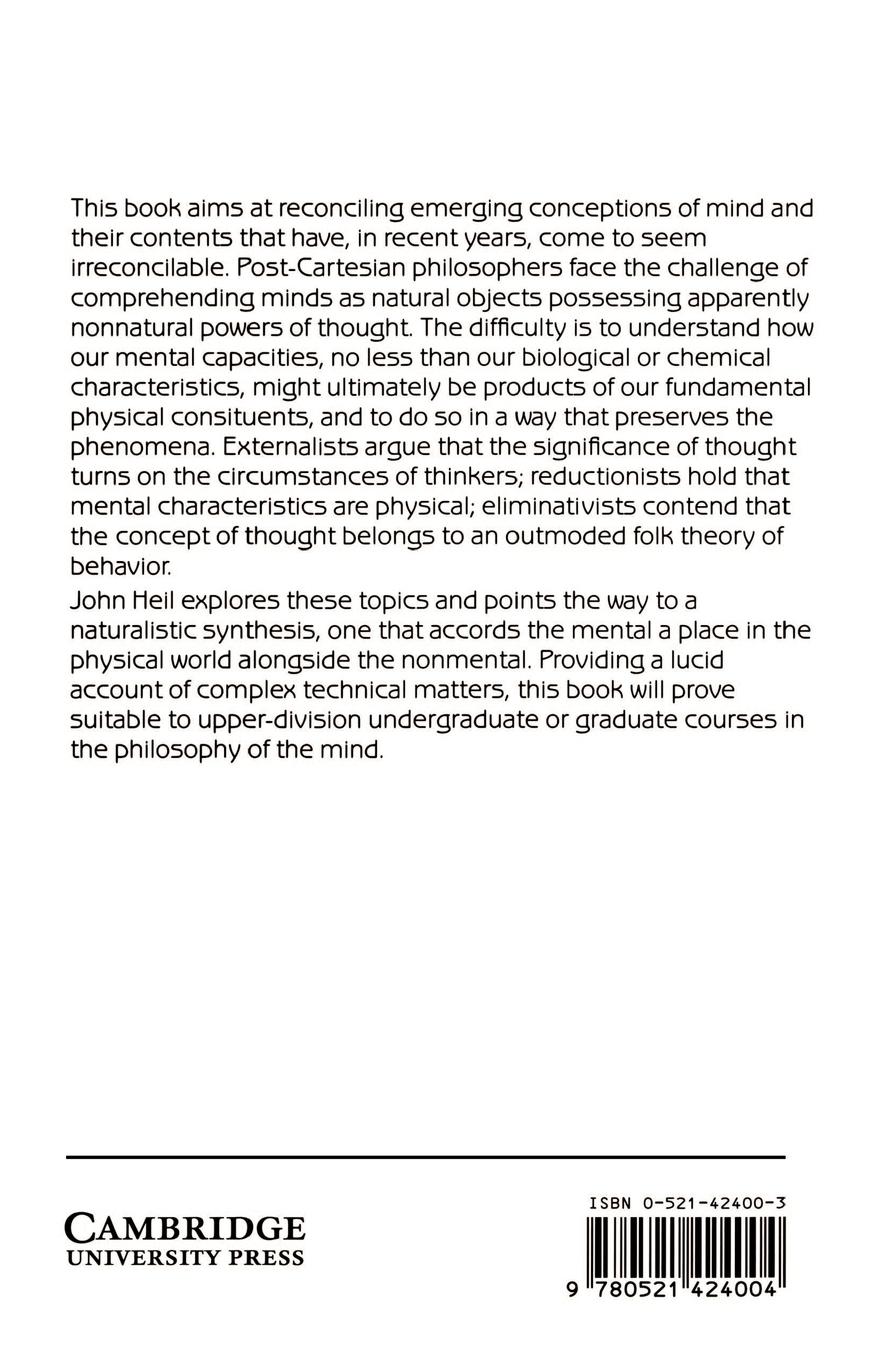 Rückseitencover The Nature of True Minds