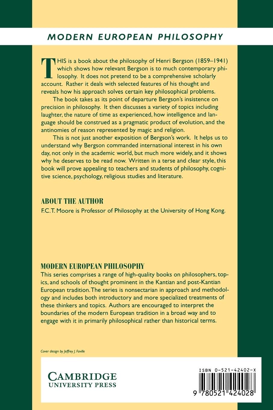 Rückseitencover Bergson