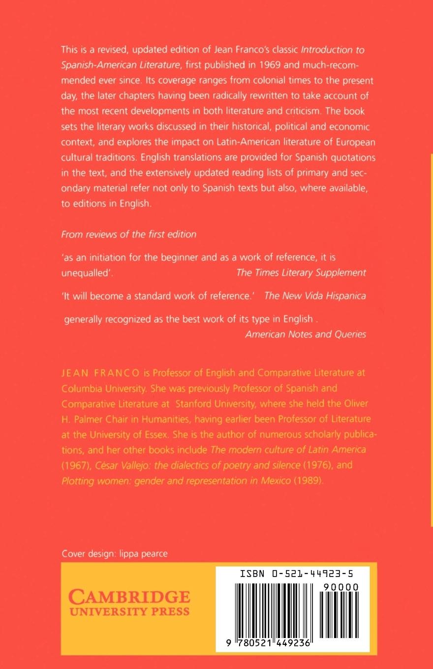 Rückseitencover An Introduction to Spanish-American Literature