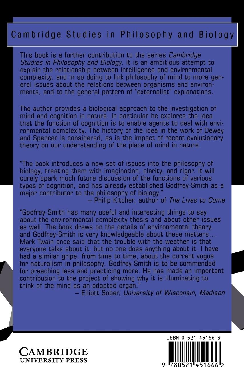 Rückseitencover Complexity and the Function of Mind in Nature