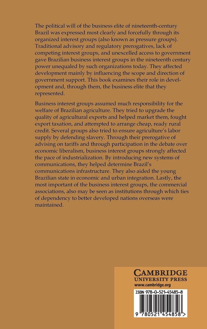 Rückseitencover Business Interest Groups in Nineteenth-Century Brazil
