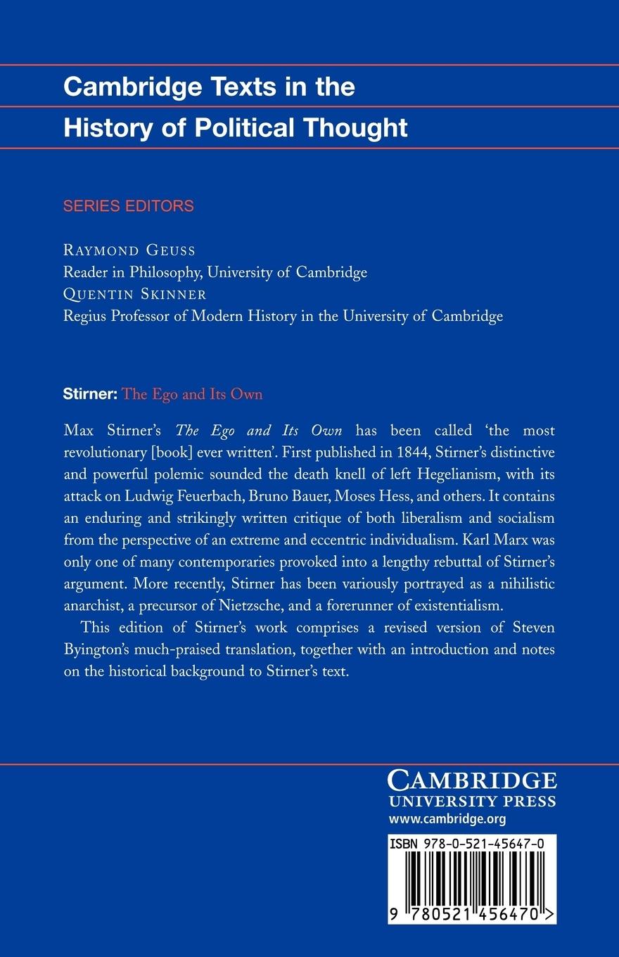 Rückseitencover Stirner