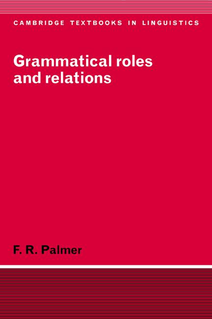 Vorderes Coverbild Grammatical Roles and Relations