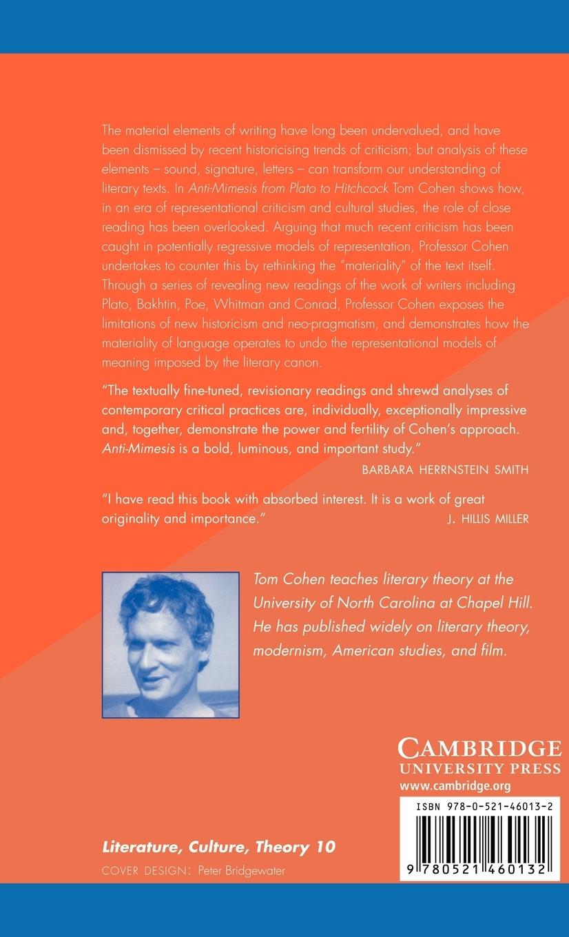 Rückseitencover Anti-Mimesis from Plato to Hitchcock