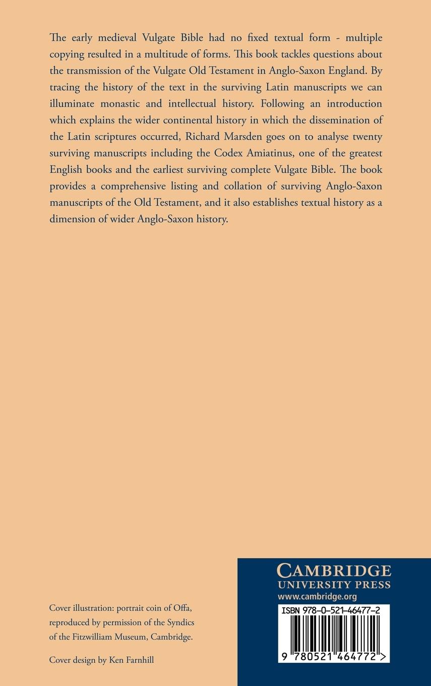 Rückseitencover The Text of the Old Testament in Anglo-Saxon England