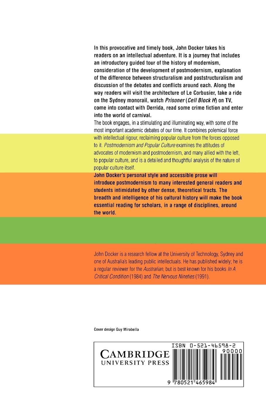 Rückseitencover Postmodernism and Popular Culture