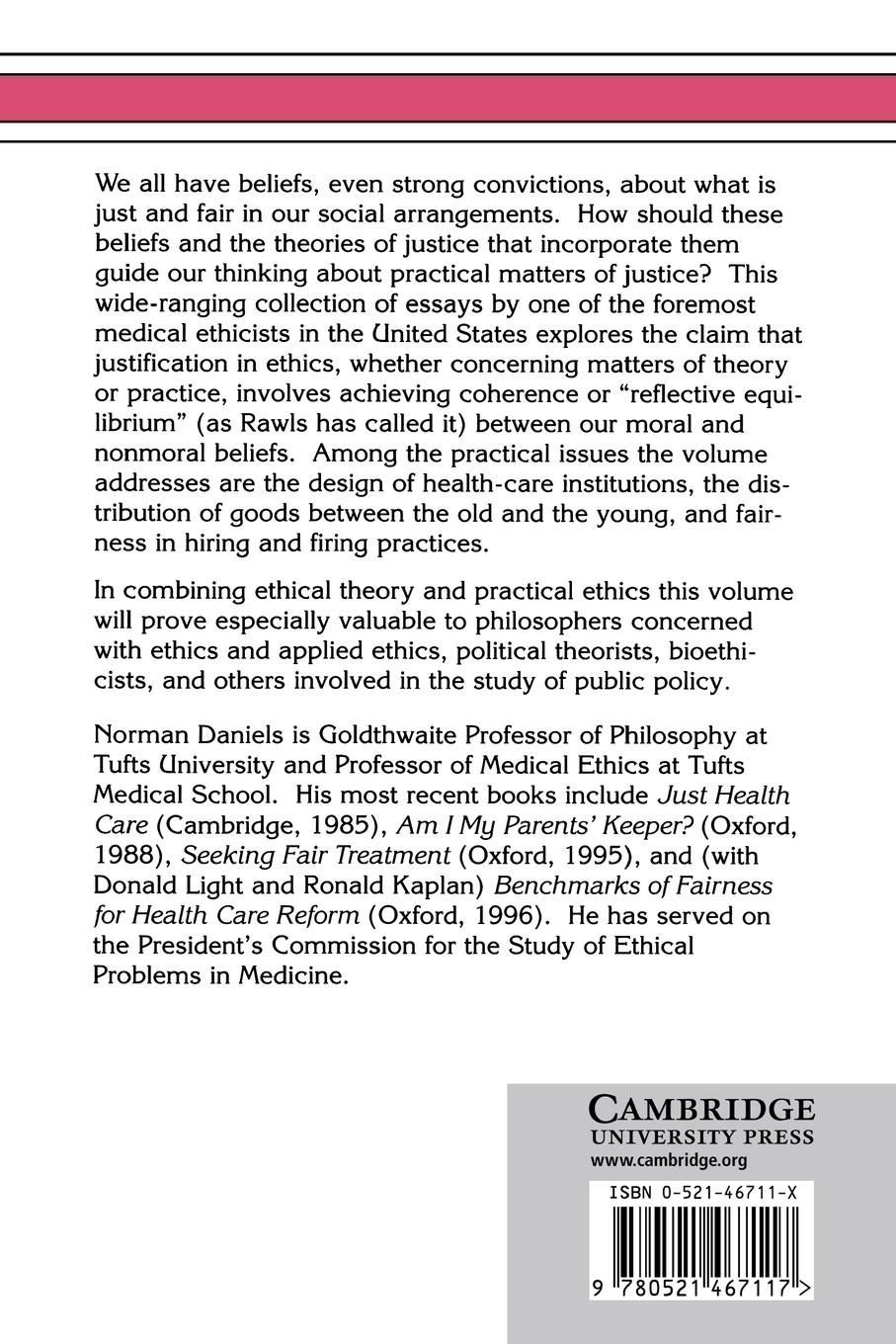 Rückseitencover Justice and Justification