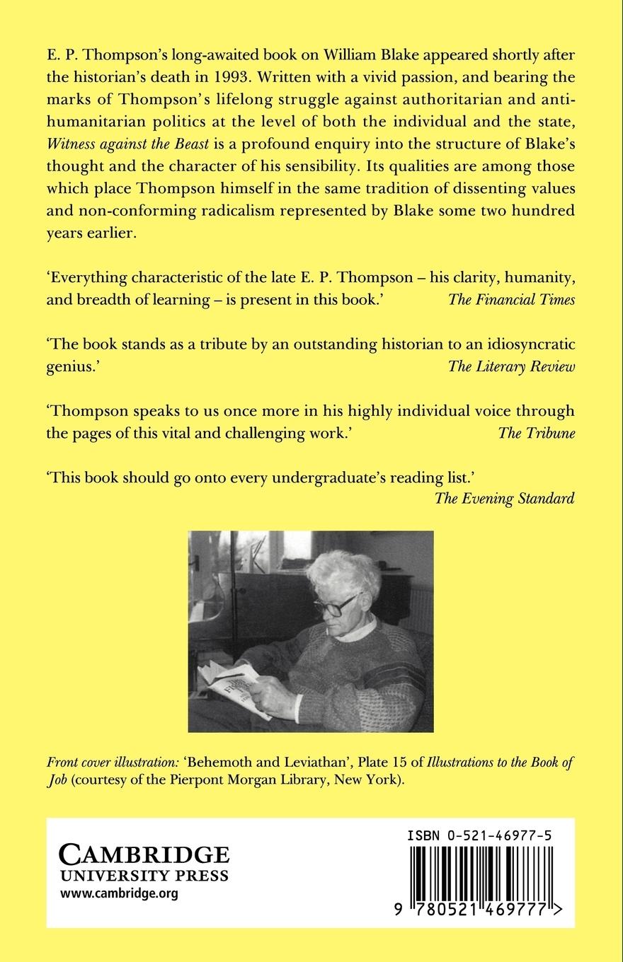 Rückseitencover Witness Against the Beast