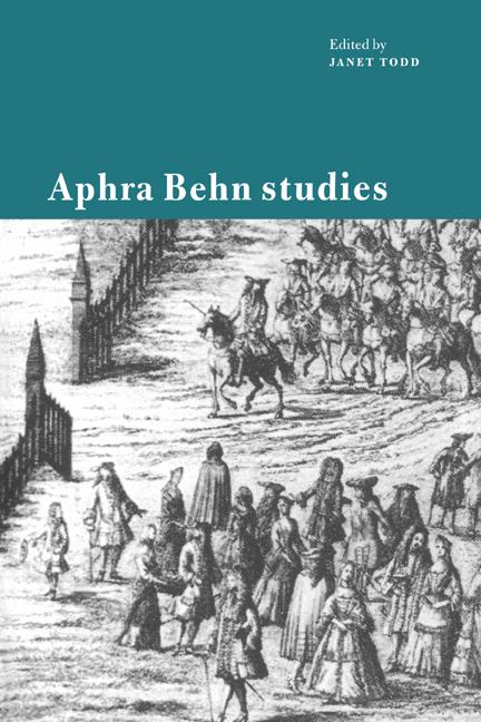 Vorderes Coverbild Aphra Behn Studies