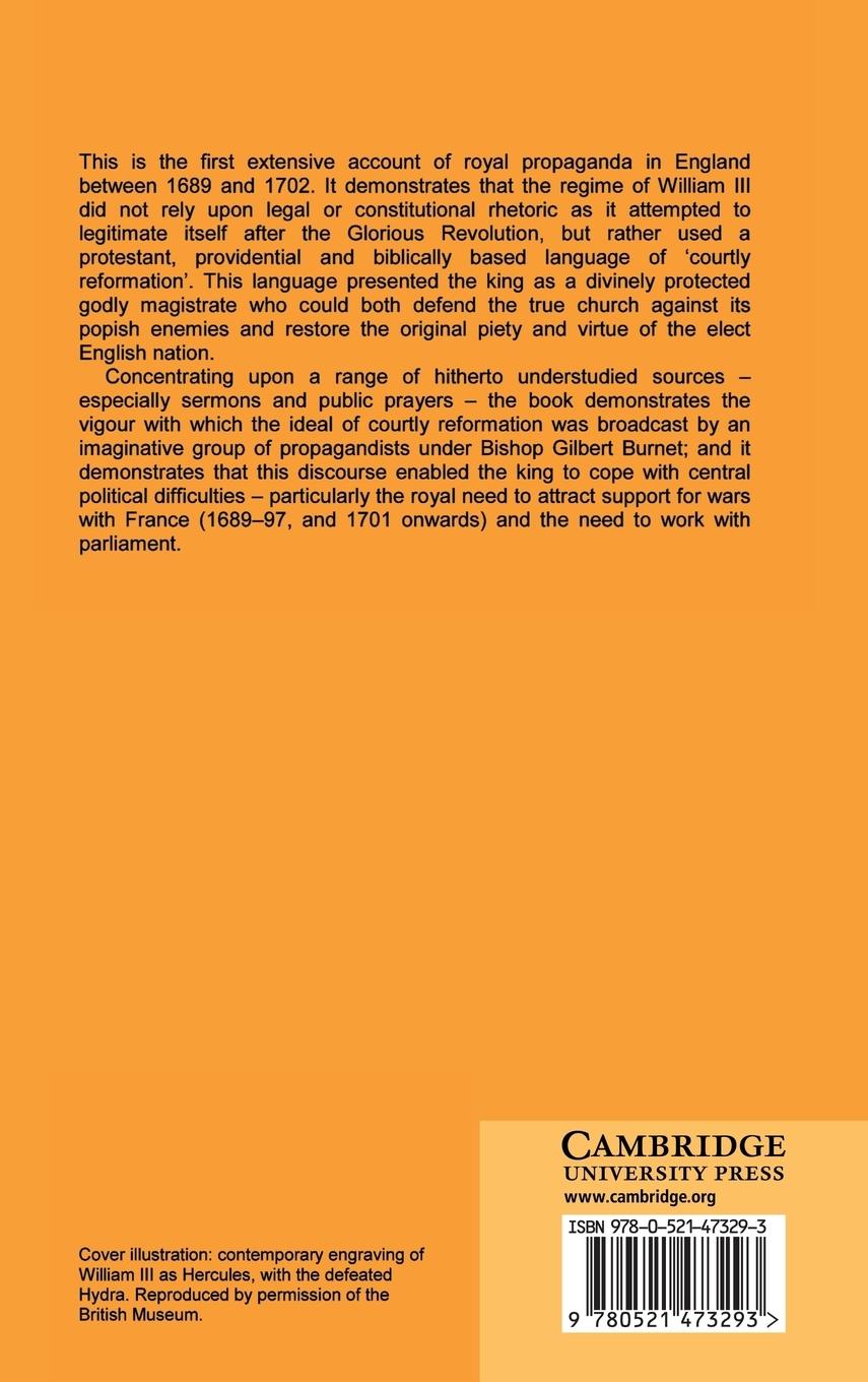 Rückseitencover William III and the Godly Revolution