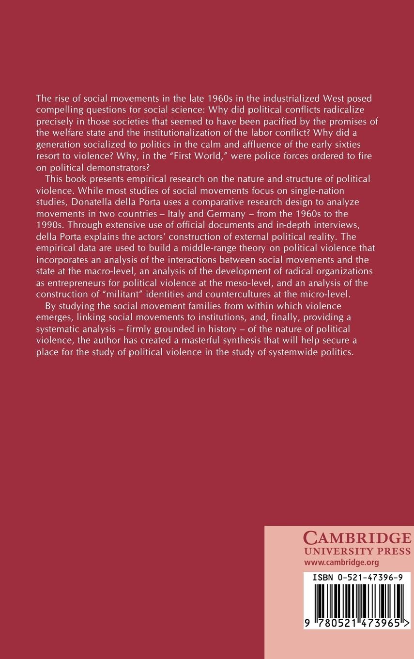 Rückseitencover Social Movements, Political Violence, and the State