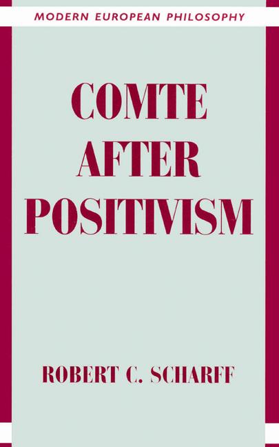 Vorderes Coverbild Comte After Positivism
