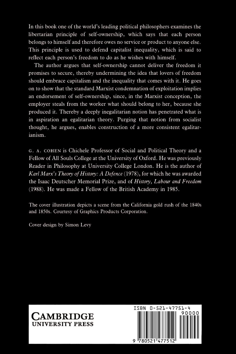 Rückseitencover Self-Ownership, Freedom, and Equality