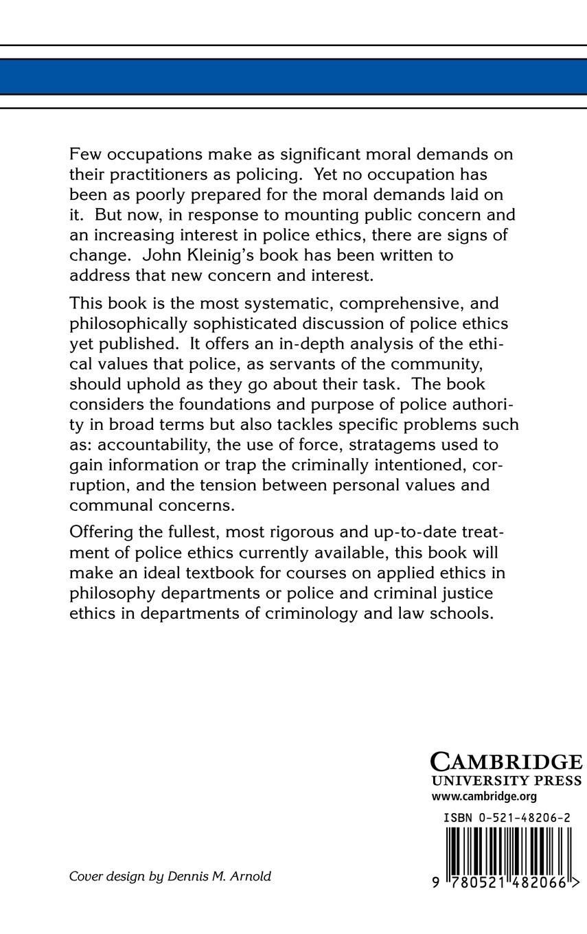Rückseitencover The Ethics of Policing