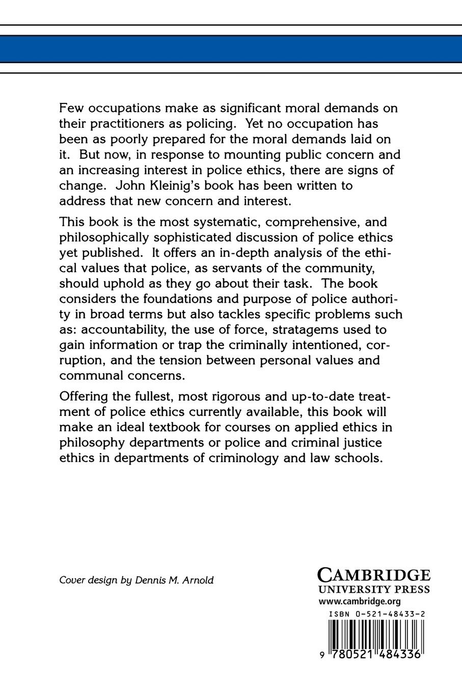 Rückseitencover The Ethics of Policing