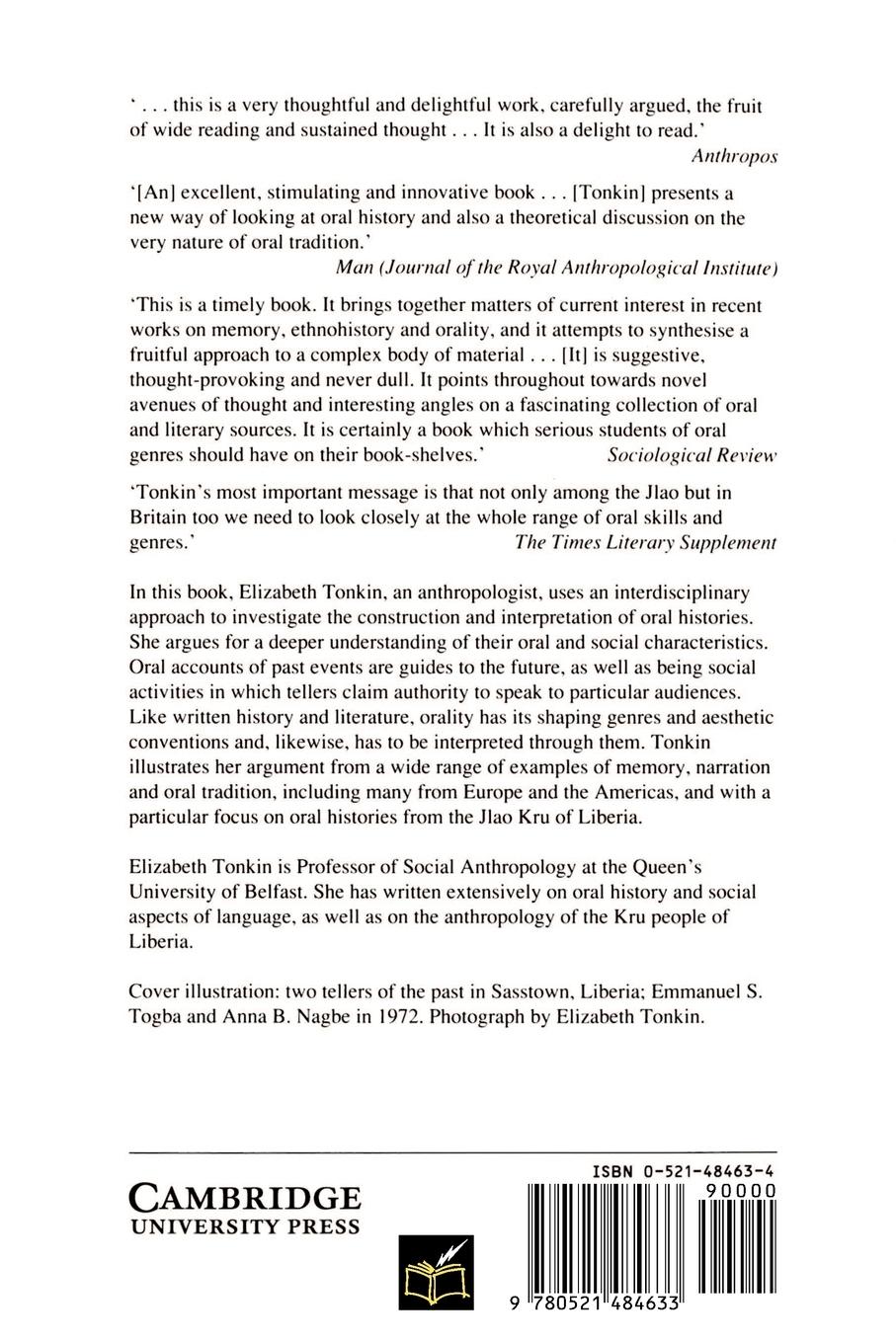 Rückseitencover Narrating Our Pasts