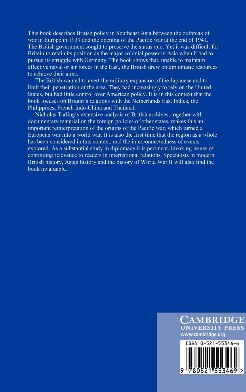 Rückseitencover Britain, Southeast Asia and the Onset of the Pacific War