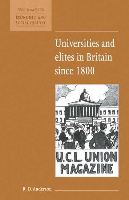Vorderes Coverbild Universities and Elites in Britain Since 1800