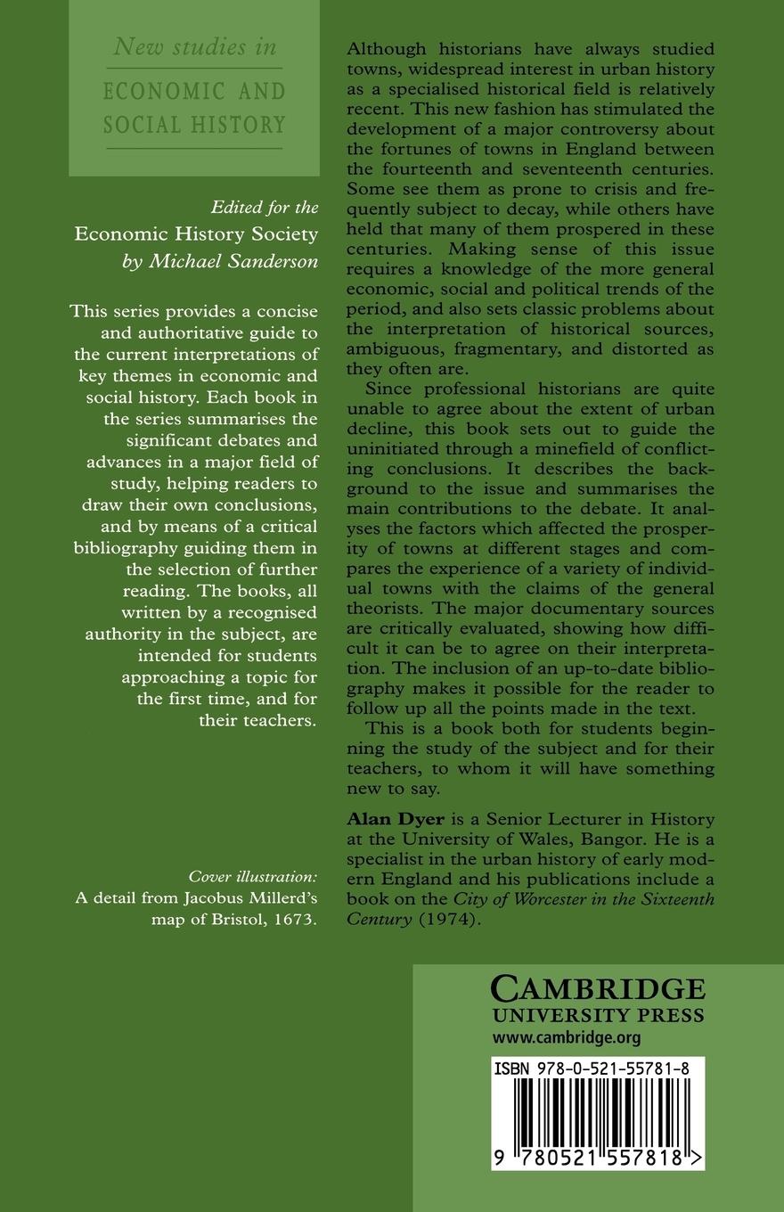 Rückseitencover Decline and Growth in English Towns 1400 1640