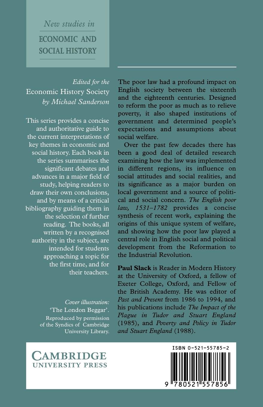 Rückseitencover The English Poor Law, 1531 1782