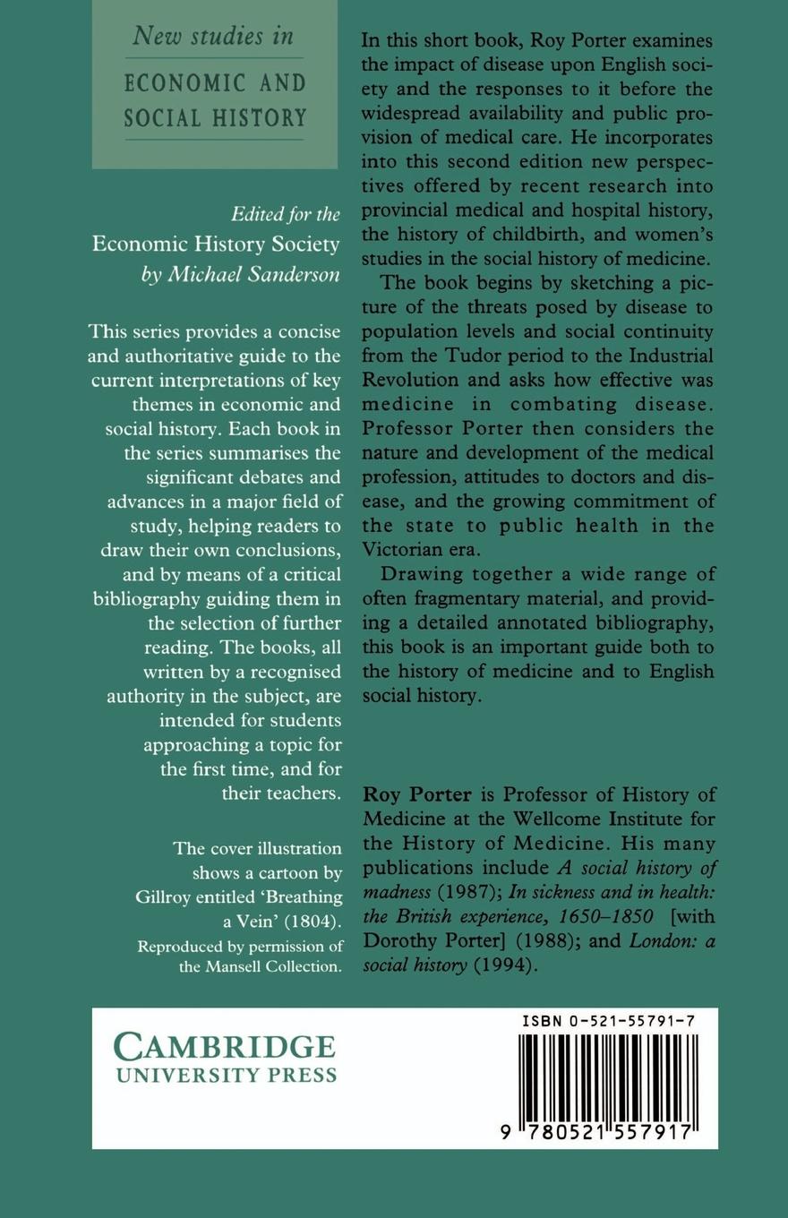 Rückseitencover Disease, Medicine and Society in England, 1550 1860