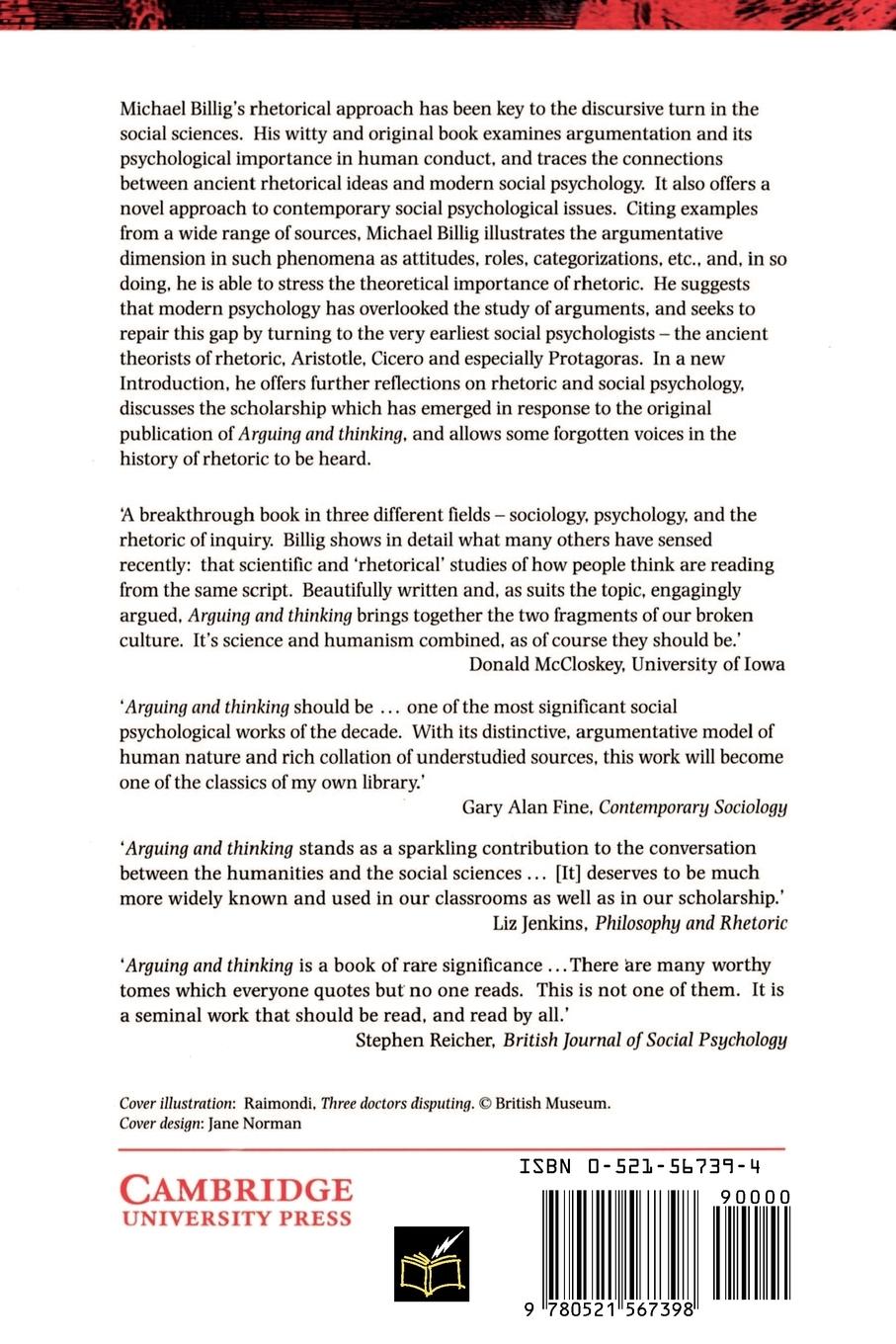 Rückseitencover Arguing and Thinking