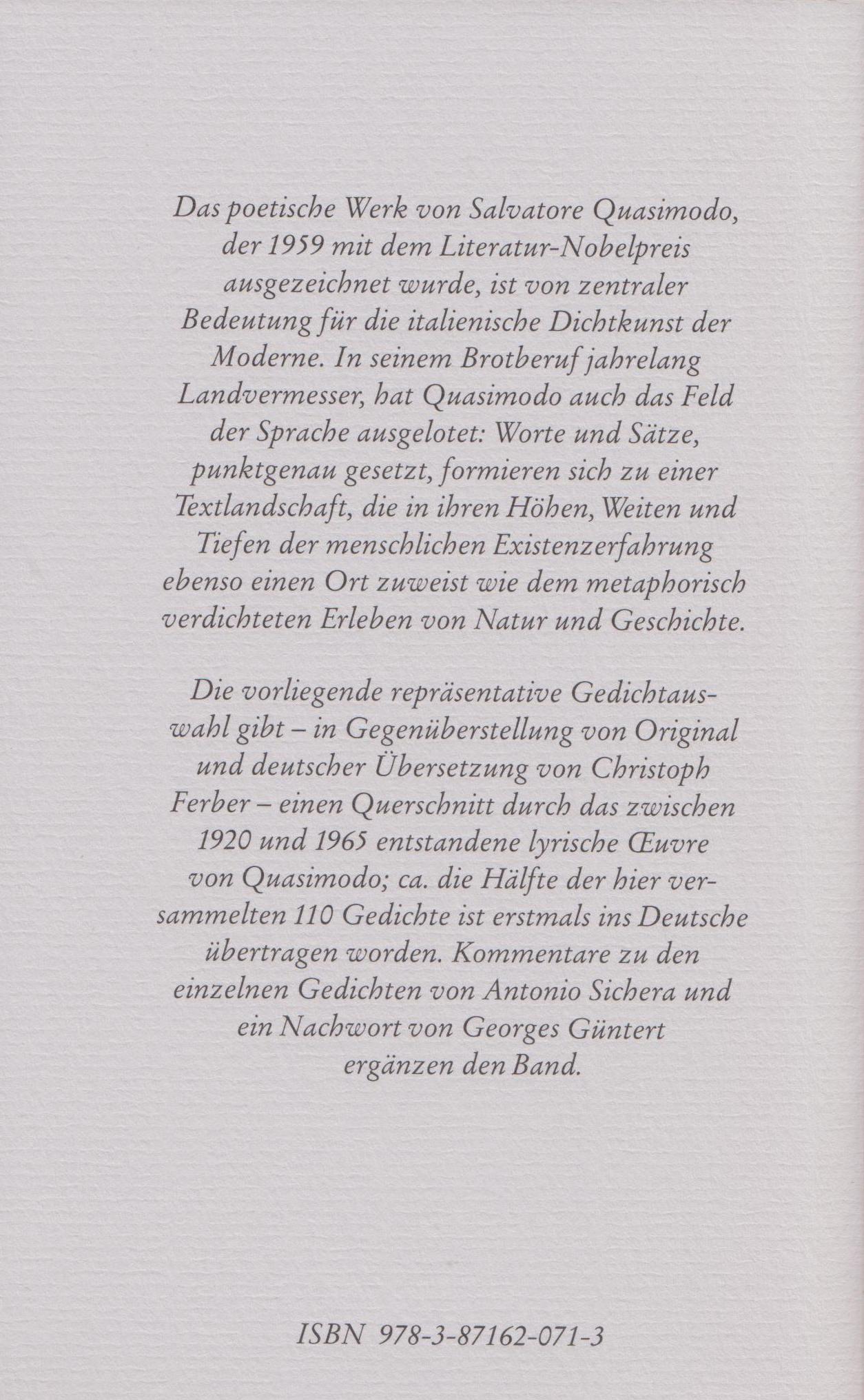 Rückseitencover Gedichte