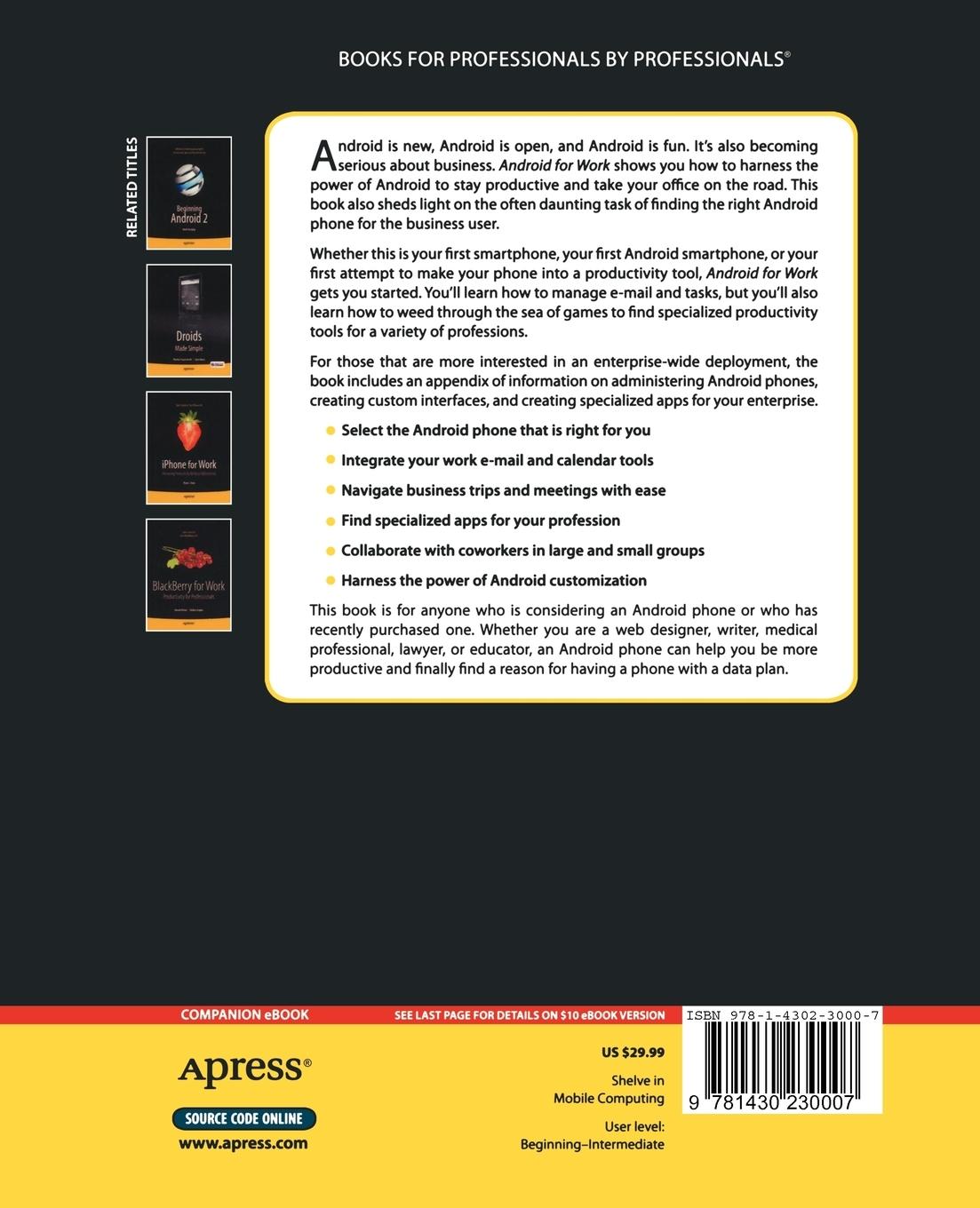 Rückseitencover Android for Work