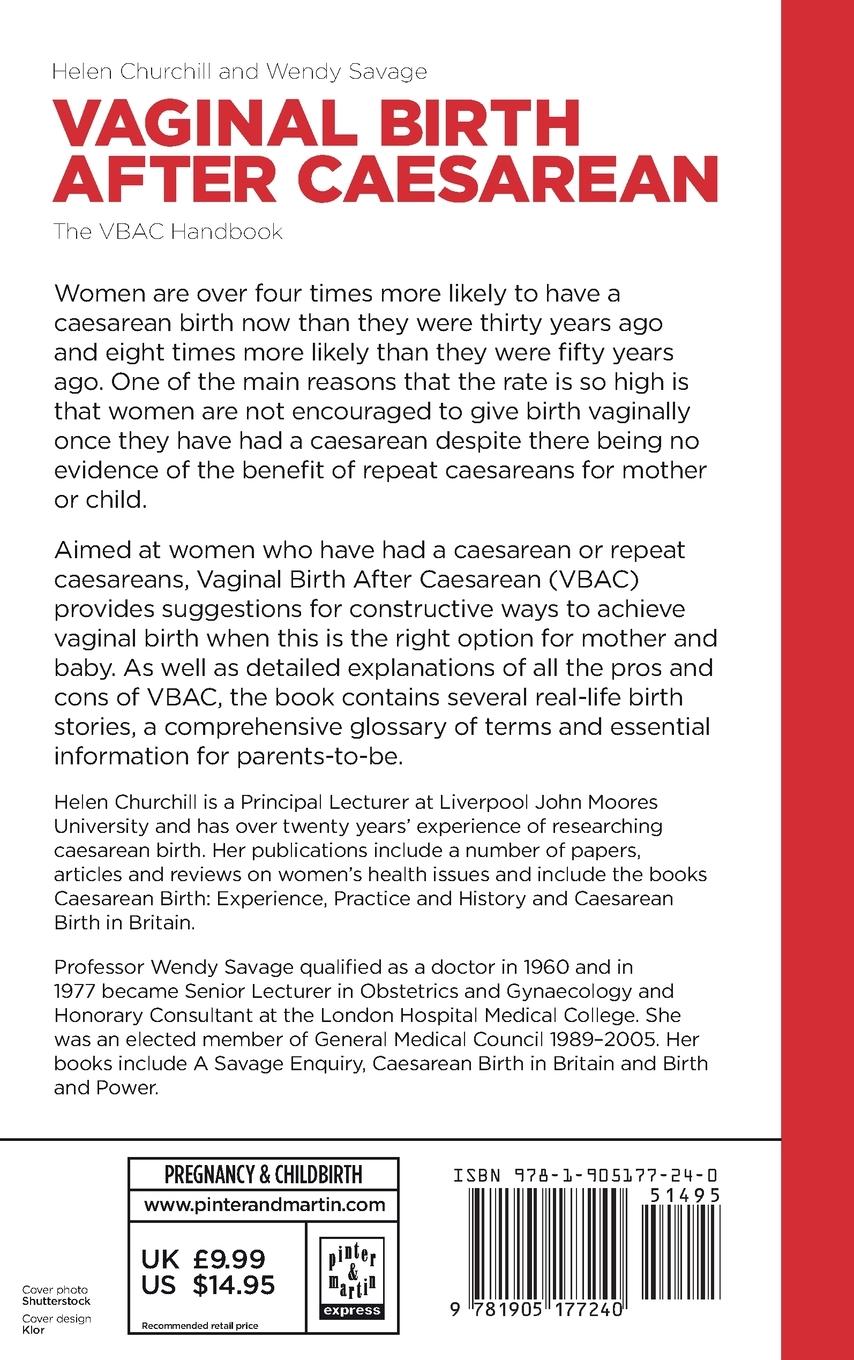 Rückseitencover Vaginal Birth After Caesarean