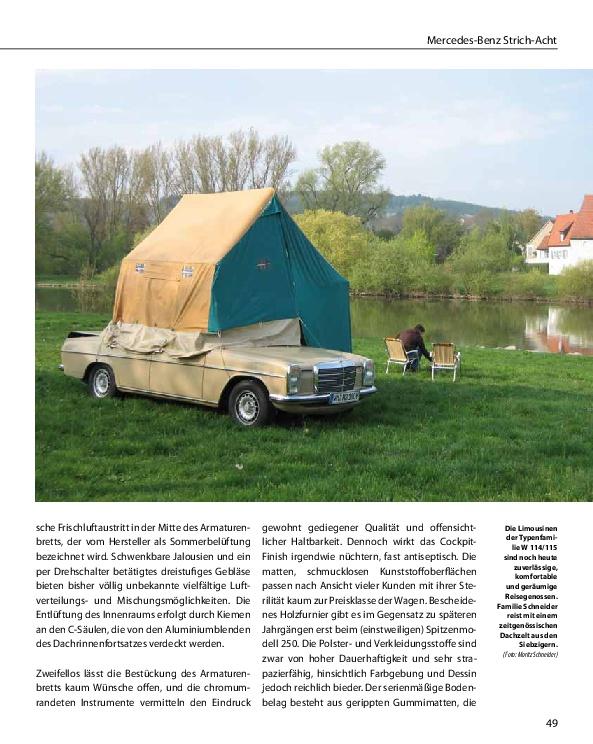 Beispielinhalt (Bild) Mercedes-Benz Strich-8 Modelle 200 - 280 E