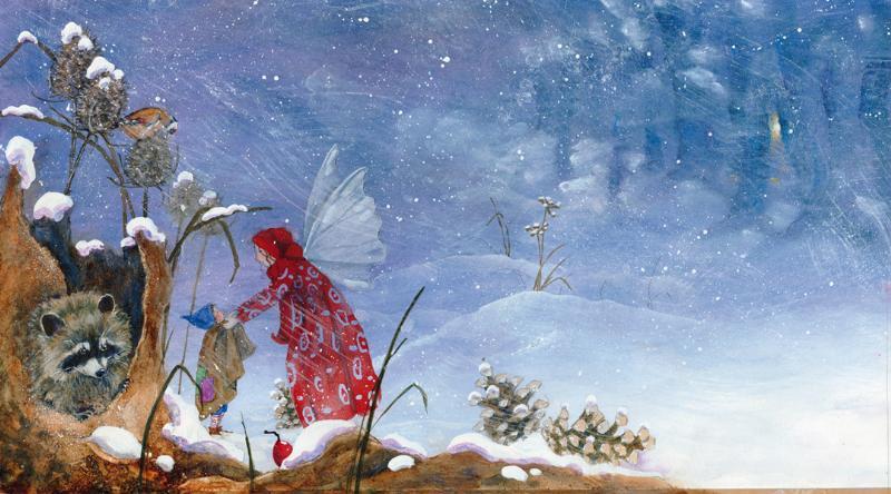 Beispielinhalt (Bild) Die kleine Elfe feiert Weihnachten
