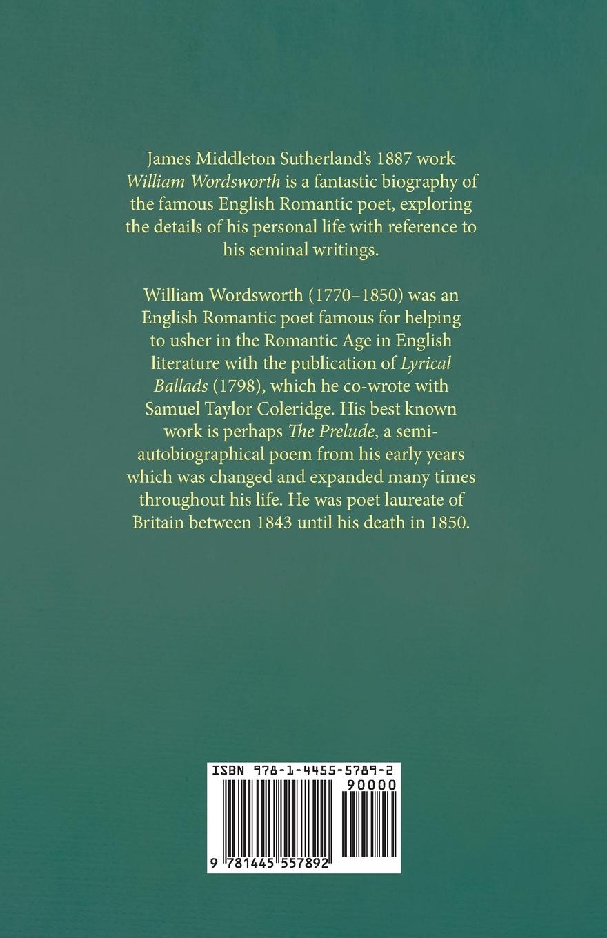 Rückseitencover William Wordsworth