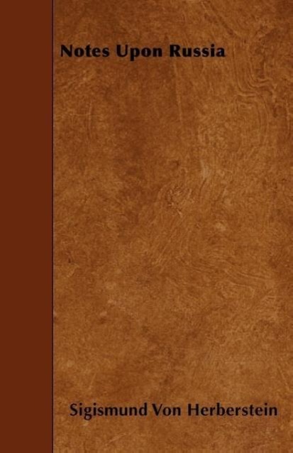 Vorderes Coverbild Notes Upon Russia