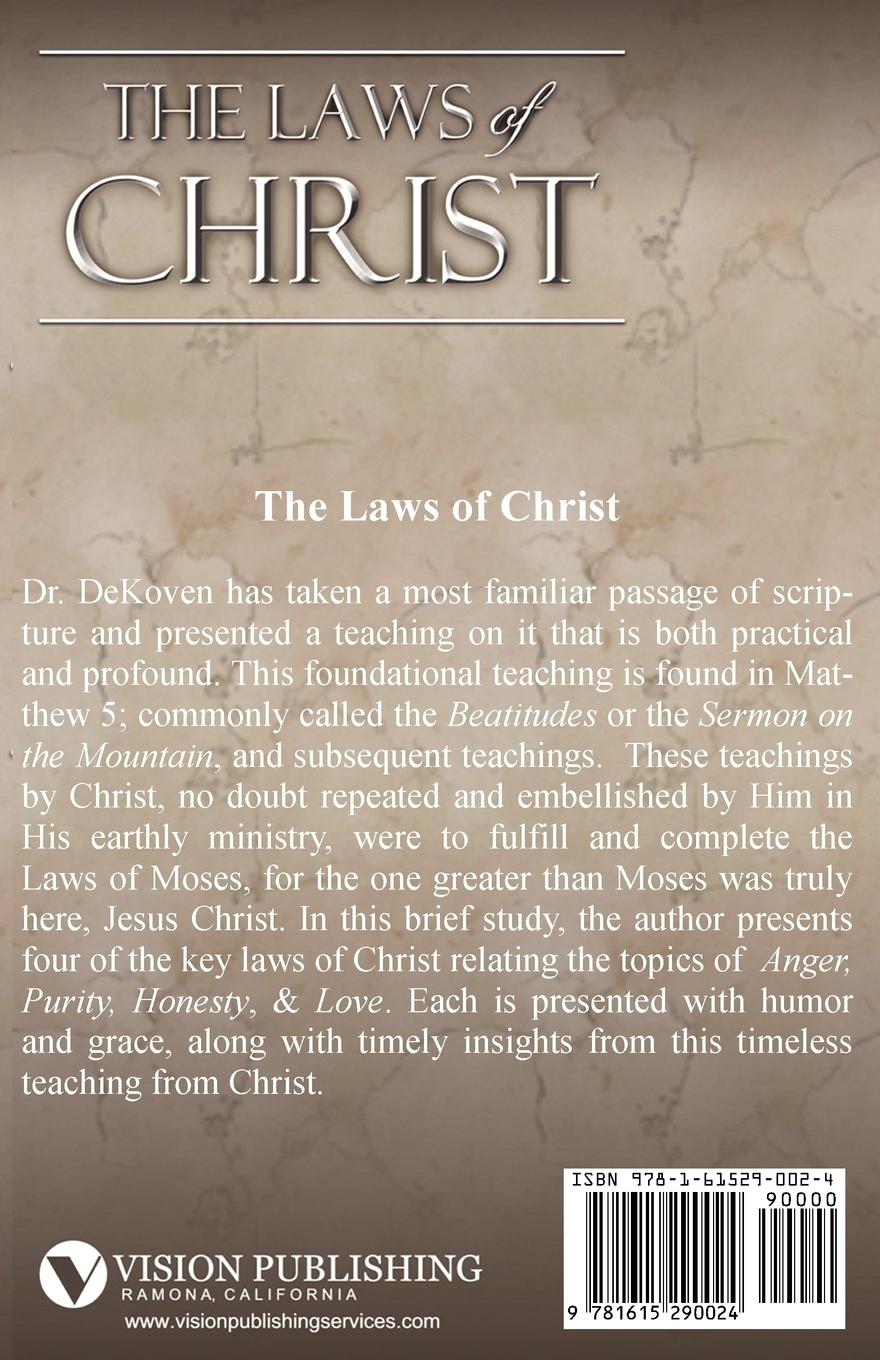 Rückseitencover The Laws of Christ