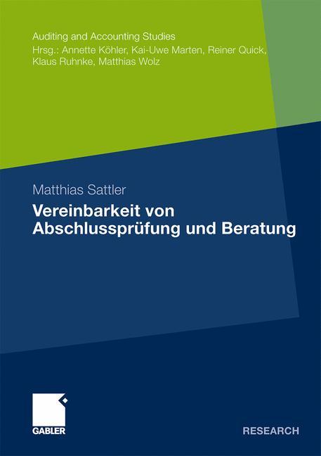 Vorderes Coverbild Vereinbarkeit von Abschlussprüfung und Beratung