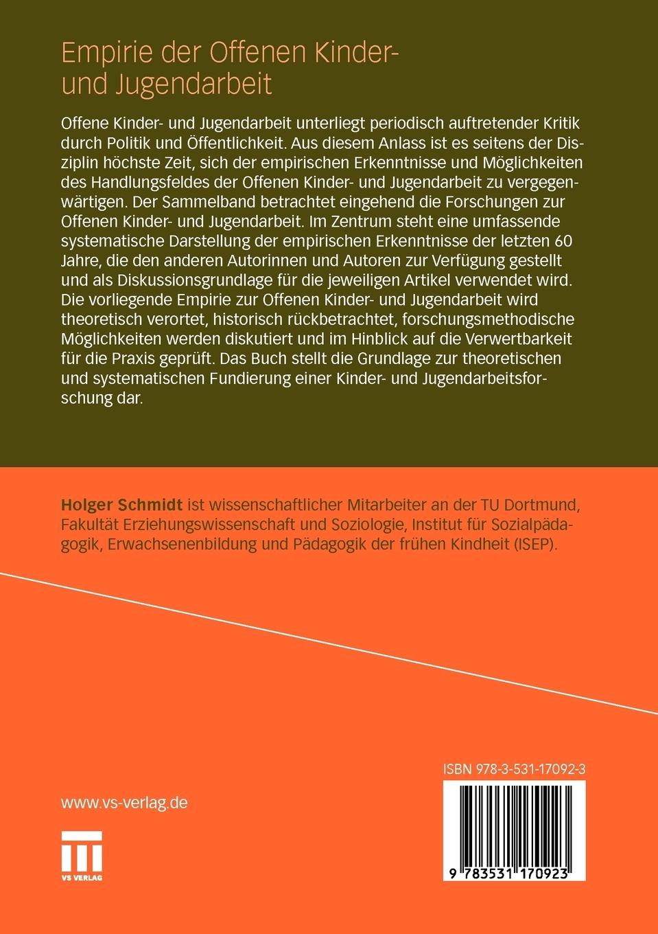 Rückseitencover Empirie der Offenen Kinder- und Jugendarbeit