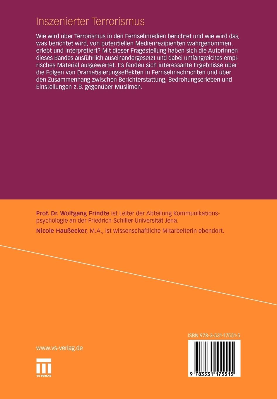 Rückseitencover Inszenierter Terrorismus