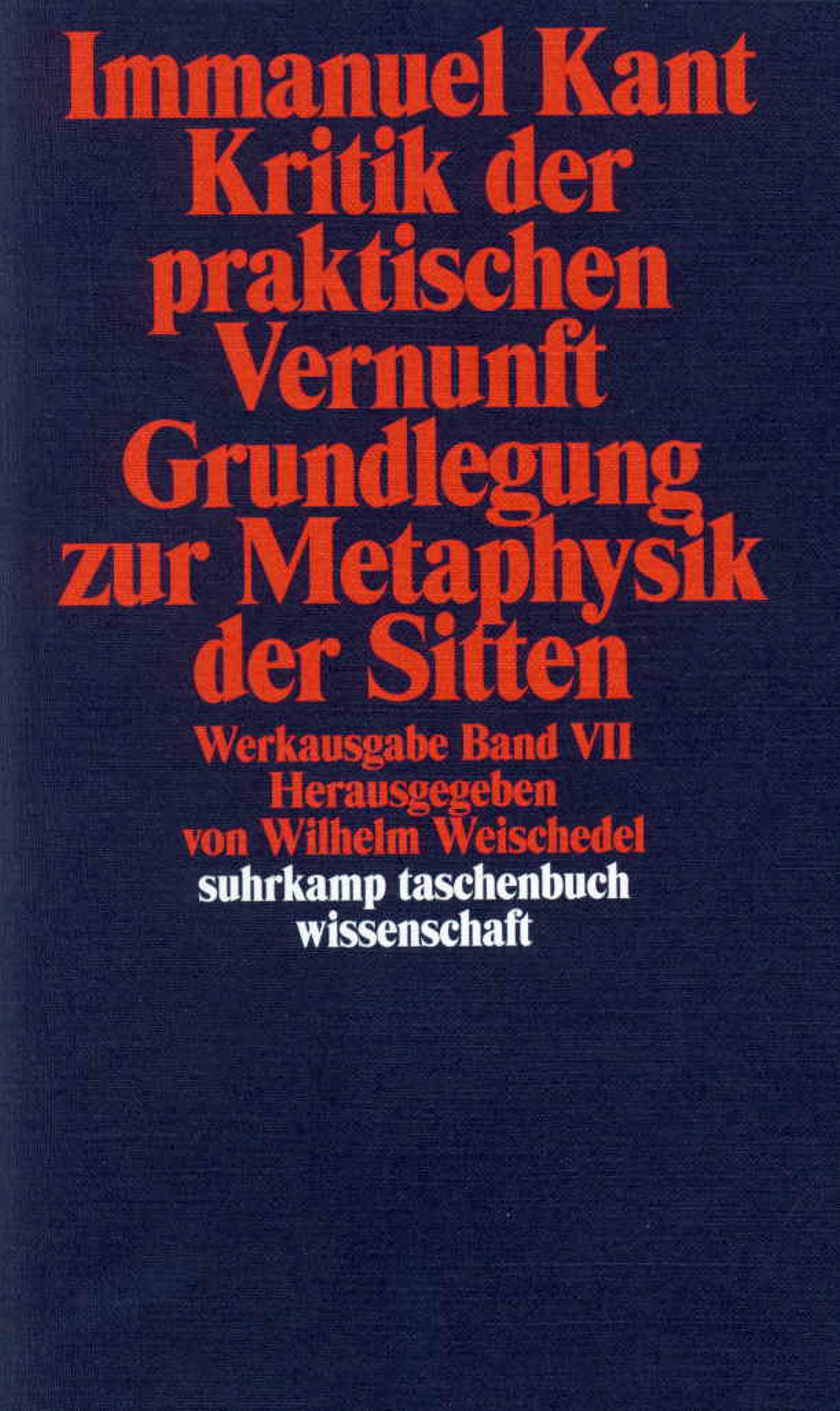 Vorderes Coverbild Kritik der praktischen Vernunft / Grundlegung zur Metaphysik der Sitten