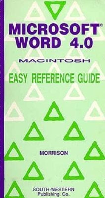 Vorderes Coverbild Microsoft Word 4.0, Macintosh: Easy Reference Guide