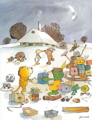 Vorderes Coverbild "Janoschs Adventskalender ""Bescherung"""