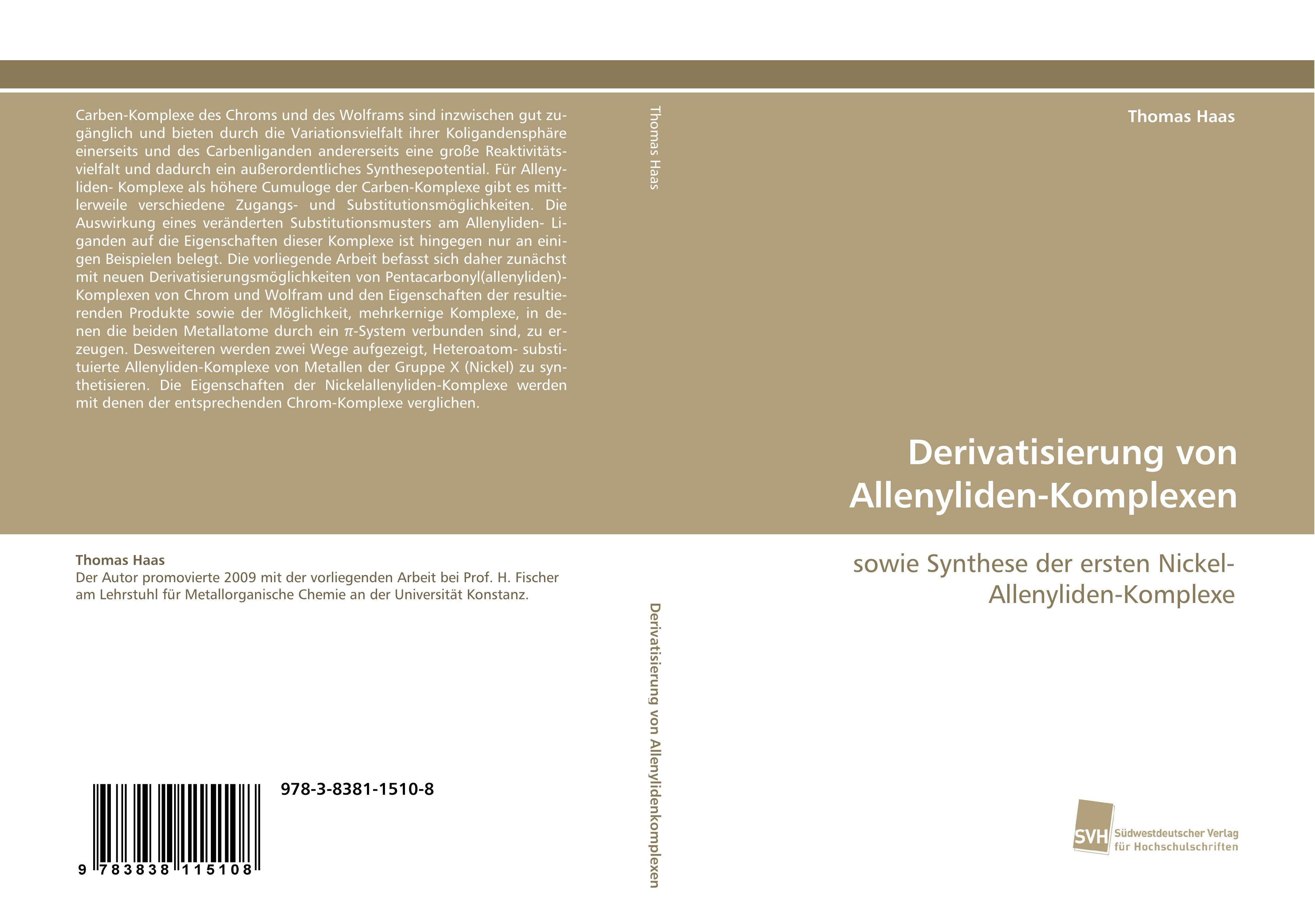 Vorderes Coverbild Derivatisierung von Allenyliden-Komplexen