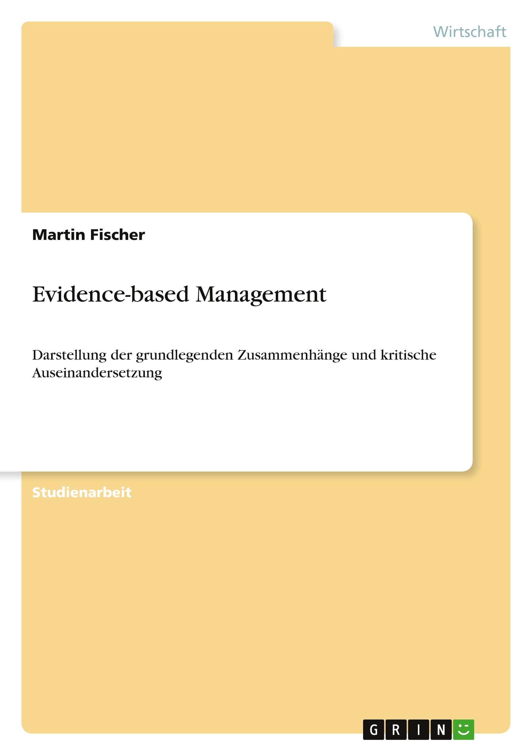 Vorderes Coverbild Evidence-based Management