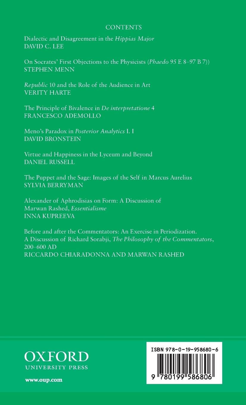 Rückseitencover Oxford Studies in Ancient Philosophy