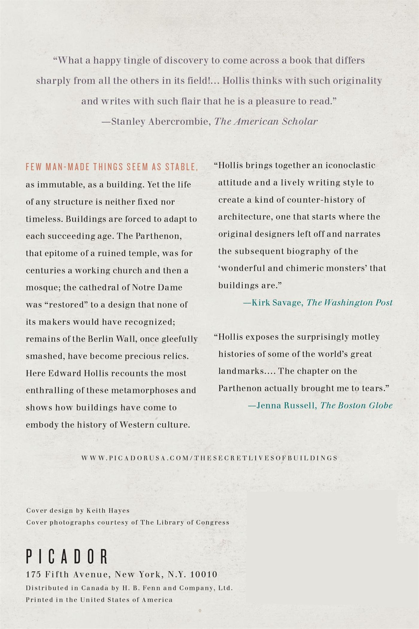 Rückseitencover Secret Lives of Buildings