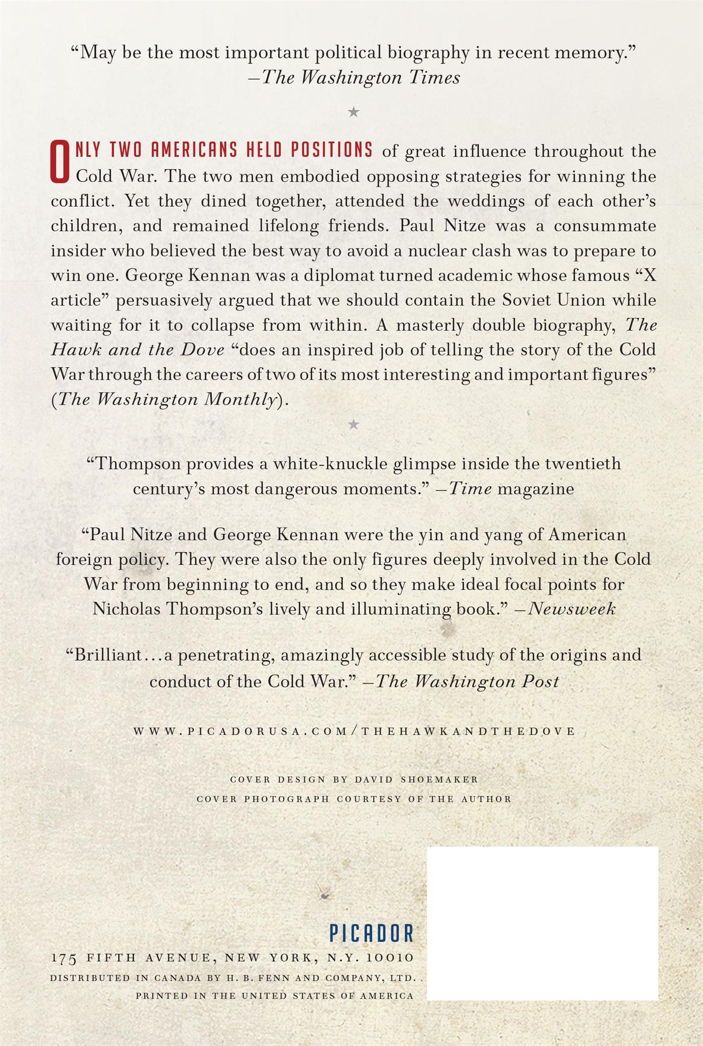 Rückseitencover The Hawk and the Dove