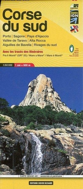 Vorderes Coverbild Libris Wanderkarte 09. Corse du sud (GR20) - Porto - Sagone - Pays d'Ajaccio - Vallée de Taravo - Alta Rocca - Aiguilles De Bavella - Rivages du sud. 1 : 60 000
