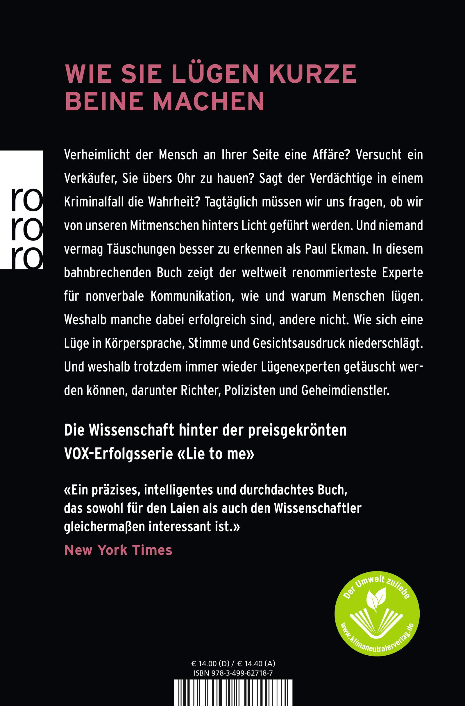 Rückseitencover Ich weiß, dass du lügst