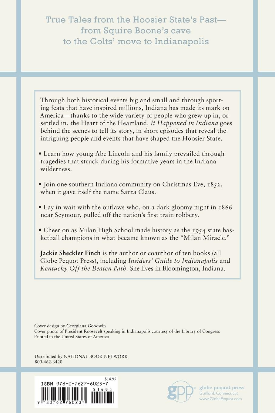 Rückseitencover It Happened in Indiana