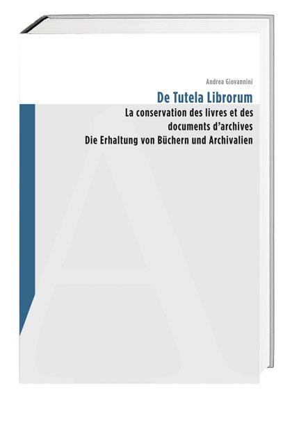 Vorderes Coverbild De tutela librorum