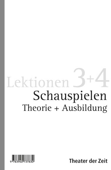 Vorderes Coverbild Schauspielen. Lektion 3+4